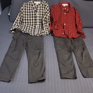 Cat & Jack Kids Matching Sets - Black and Red Plaid